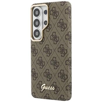 Guess 4G Script MagSafe Case Защитный чехол для Samsung Galaxy S26 Ultra / коричневый (GUHMS26L5P4FWMSW)
