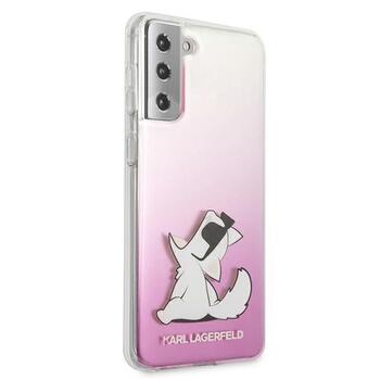 Karl Lagerfeld KLHCS21MCFNRCPI S21+ G996 Hardcase Choupette Fun Aizsargapvalks priekš Samsung Galaxy S21+ G996 / rozā (KLHCS21MCFNRCPI)