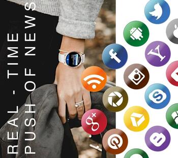 RUBICON Smartwatch RNCF14 Смарт-часы / серебристый/белый (SMARUB252)