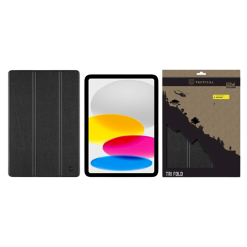 Tactical Book Tri Fold Case Planšetdatoru maciņš priekš iPad 11 2025/10.9 2022 / melns (TA-57983112649)