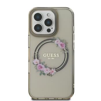 Guess IML Flowers Wreath MagSafe Case Защитный Чехол для Apple iPhone 16 Pro Max (GUHMP16PMLHFWFCK)