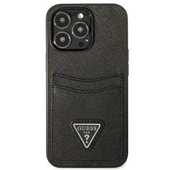 Guess GUHCP13LPSATPK Hardcase Saffiano Triangle Logo Cardslot Защитный чехол для iPhone 13 Pro / 13 6,1