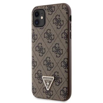 Guess GUHCN61P4TDSCPW Hardcase Crossbody 4G Metal Logo Aizsargapvalks priekš iPhone 11 / Xr 6.1