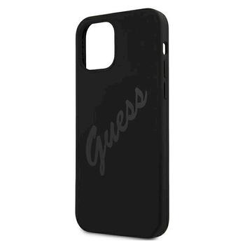 Guess GUHCP12SLSVSBK Script Vintage Aizsargapvalks priekš iPhone 12 mini 5,4