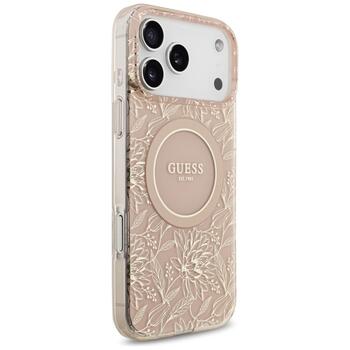 Guess IML Flowers Electro Pearl Strap MagSafe Case Чехол для Apple iPhone 17 Pro Max (GUHMP17XHCPOFPP)
