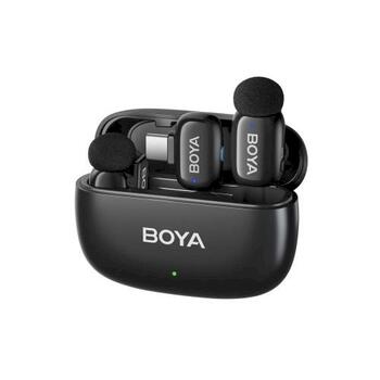BOYA Mini 2-02 USB-C Wireless Microphone Set Bezvadu mikrofonu komplekts (2TX 1xRX) / 2.4GHz / 48kHz/24bit (BOYA-mini-2-02)