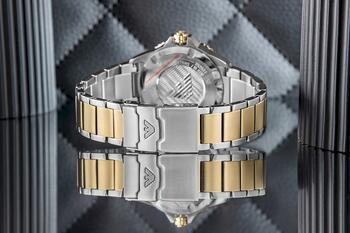 Emporio Armani World Explorer Solar Chronograph Rokas Pulkstenis AR11738 Silver Blue 42mm (AR11738)