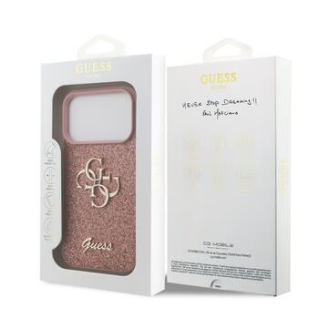 Guess PU Fixed Glitter 4G Metal Logo Case Чехол для Apple iPhone 17 Pro (GUHCP17LHG4SGP)