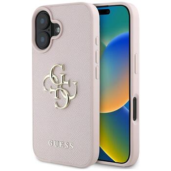 Guess Grained Big 4G Logo Small Classic Logo Защитный чехол для Apple iPhone 16 (GUHCP16SPGT4MBP)