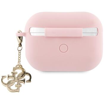 Guess GUAP2LECG4P AirPods Pro 2 (2022/2023) Защитный чехол / pink Liquid Silicone Glitter Triangle Charm (GUAP2LECG4P)