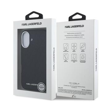 Karl Lagerfeld Grained PU Repeated Logo MagSafe Case Чехол для Apple iPhone 16 (KLHMP16SPGKLFOFK)