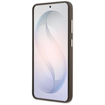 Case Guess Grained Big 4G Metal Logo Aizsargapvalks priekš Samsung Galaxy S26+ / brūns (GUHCS26M5PS4RGGW)