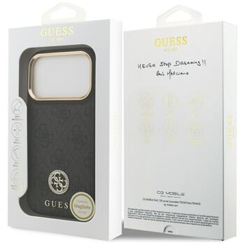 Guess 4G Strass Logo MagSafe Защитный чехол для iPhone 17 Pro / чёрный (GUHMP17LP4GRMDEK)