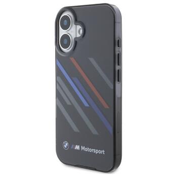 BMW Motorsport IML Random Stripes Aizsargapvalks Priekš Apple iPhone 16 Plus (BMHCP16M23HTRAK)