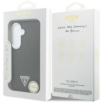 Guess Fixed Glitter Triangle MagSafe Aizsargapvalks priekš Samsung Galaxy S26 / melns (GUHMS26SPFGTSCMK)