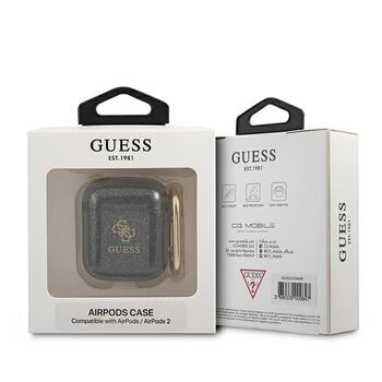 Guess GUA2UCG4GK AirPods cover Glitter Collection Защитный чехол для AirPods / чёрный (GUA2UCG4GK)