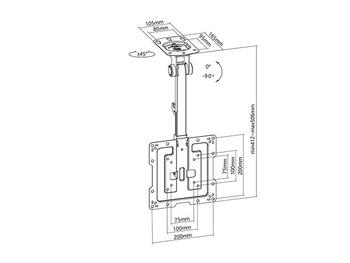 Multibrackets MB-3090 потолочный кронштейн для телевизора 23
