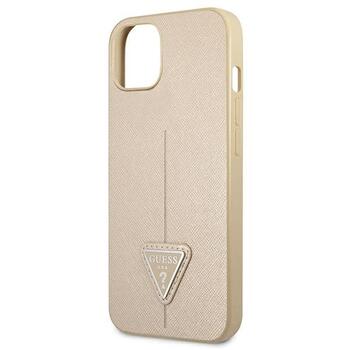 Guess GUHCP13SPSATLE Saffiano Triangle Logo Aizsargapvalks priekš iPhone 13 mini 5,4