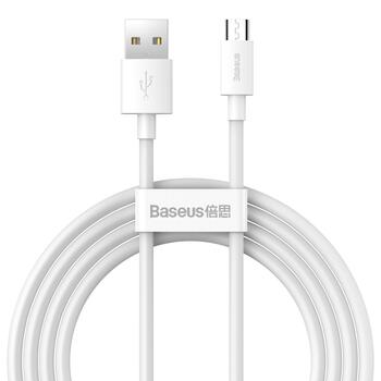 Baseus Simple Wisdom Data Cable Kit Кабель для передачи данных USB to Micro 2.1A (2PCS/Set) 1.5m / белый (TZCAMZJ-02)