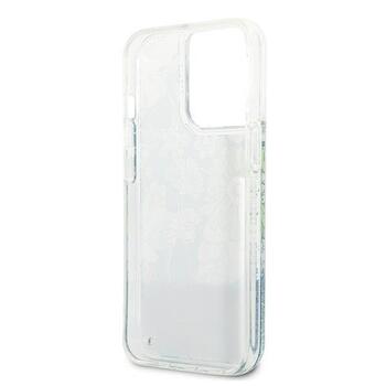 Guess GUHCP13XLFLSN Flower Liquid Glitter Защитный чехол для iPhone 13 Pro Max 6,7