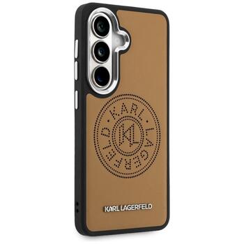 Case Karl Lagerfeld Perforated KL MagSafe Защитный чехол для Samsung Galaxy S26 / коричневый (KLHMS26SPSKRPMW)