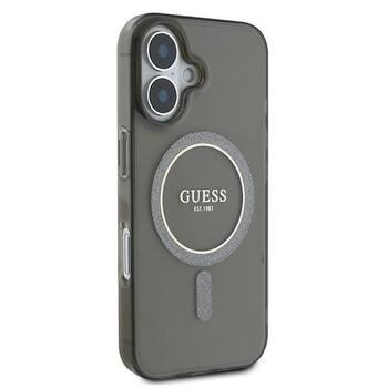 Guess GUHMP16MHFGEREK Hardcase IML Glitter Circle MagSafe Aizsargapvalks priekš iPhone 16 Plus 6.7