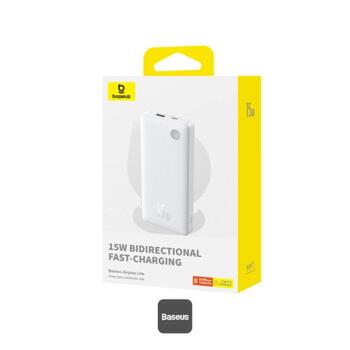 Baseus Airpow Lite Портативный аккумулятор 10000 mAh 15W / белый (PPAP2-10A)