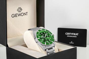 Giewont Chronograph Sapphire Мужские часы / серебристо-зелёный (GW3970-B8)