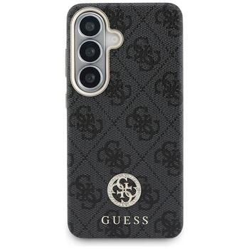 Guess 4G Rhinestone Round Logo MagSafe Aizsargapvalks priekš Samsung Galaxy S26 / melns (GUHMS26SP4GRMDEK)