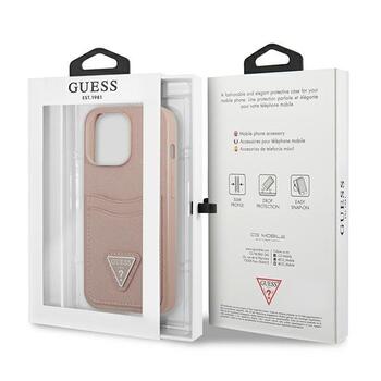 Guess GUHCP13LPSATPP Hardcase Saffiano Triangle Logo Cardslot Защитный чехол для iPhone 13 Pro / 13 6,1