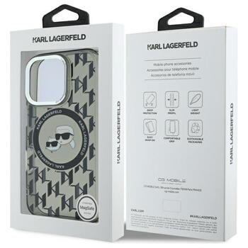 Karl Lagerfeld Hard IML Monogram Karl&Choupette Head MagSafe Case Aizsargapvalks priekš Apple iPhone 16 Pro (KLHMP16LHMCKMHK)