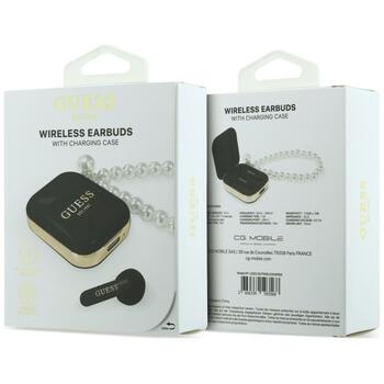 Guess Pearl Strap Earphones TWS Беспроводные наушники / чёрный (GUTWSLD2HSPEK)