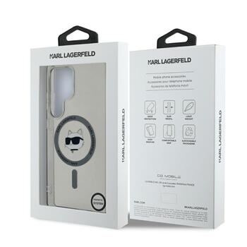 Karl Lagerfeld Button Choupette Head Printed Logo MagSafe Чехол для Samsung Galaxy S25 Ultra (KLHMS25LHLSCHK)