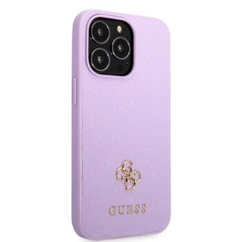 Guess GUHCP13XPS4MU Saffiano 4G Small Metal Logo Aizsargapvalks priekš iPhone 13 Pro Max 6,7