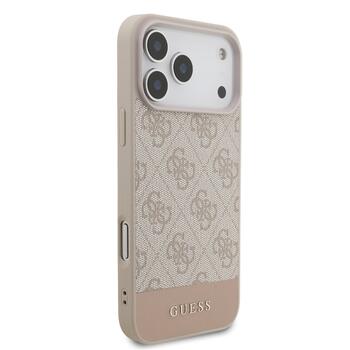 Guess PU 4G Stripe Case Защитный чехол для iPhone 17 Pro Max / розовый (GUHCP17XG4GLPI)