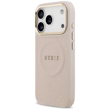 Guess Peony Hot Stamp MagSafe Case Защитный чехол для iPhone 17 Pro / розовый (GUHMP17LPSAMSECP)