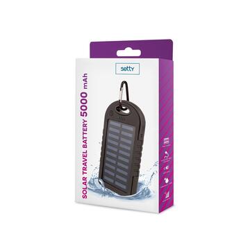 Setty Solar Power Bank 5000mAh Портативный аккумулятор + Micro USB Кабель (GSM036554)