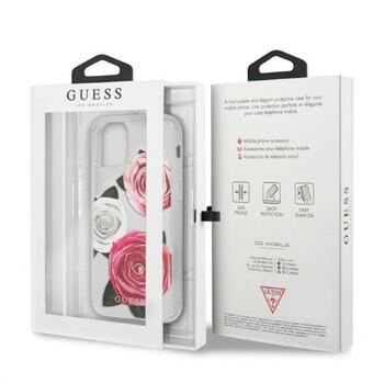 Guess GUHCN58ROSTRT Hardcase Flower Desire Защитный чехол для iPhone 11 Pro / прозрачный (GUHCN58ROSTRT)