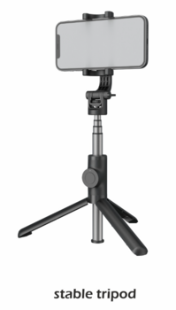 Swissten Bluetooth Selfie Stick Alumīnija Statīvs Telefoniem un Kamerām Ar Distances Bluetooth Pulti (32000400)