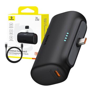 Baseus Compact Powerbank 5000mAh 20W USB-C Black (P10068306113-00)