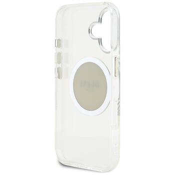 Case Guess IML Metal Colored Circle Classic Logo MagSafe Защитный чехол для iPhone 16 / серый (GUHMP16SHTDRCEDG)
