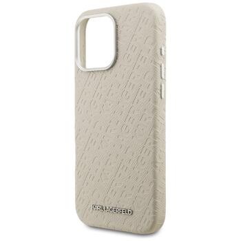 Karl Lagerfeld FW Stamped Karl MagSafe Case Защитный чехол для iPhone 16 Pro / бежевый (KLHMP16LPGKLFOFE)