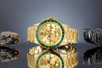 Giewont Chronograph Sapphire Vīriešu pulkstenis / zelta zaļš (GW3520-B6)