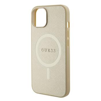 Guess Saffiano MagSafe Back Case Aizsargapvalks Priekš Apple iPhone 15 Plus (GUHMP15MPSAHMCB)