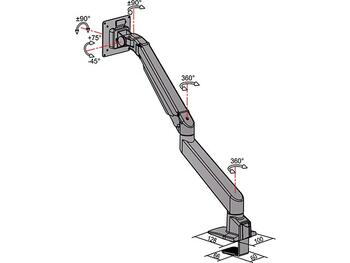 Multibrackets MB-2449 Monitora turētājs pie galda ar gāzes amortizatoru līdz 32