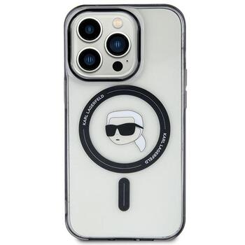 Karl Lagerfeld IML Karl`s Head MagSafe Back Case Aizsargapvalks Priekš Apple iPhone 15 (KLHMP15SHKHNOTK)