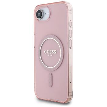 Guess IML Glitter Circle MagSafe Case Aizsargapvalks priekš iPhone 16e/17e / rozā (GUHMPSE4HFGEREP)