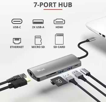 Trust 25661 Dalyx 7-in-1 USB Hubs (25661)