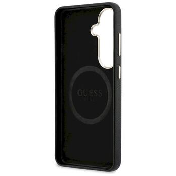 Guess Rhinestone Round Logo MagSafe Aizsargapvalks priekš Samsung Galaxy S26 / melns (GUHMS26MPGCRMDEK)