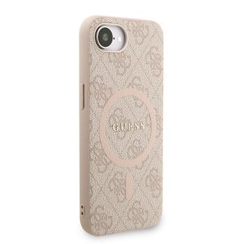 Guess PU Leather 4G Colored Ring Strap MagSafe Case Защитный чехол для iPhone 16e / розовый (GUHMPSE4P4GREGSP)